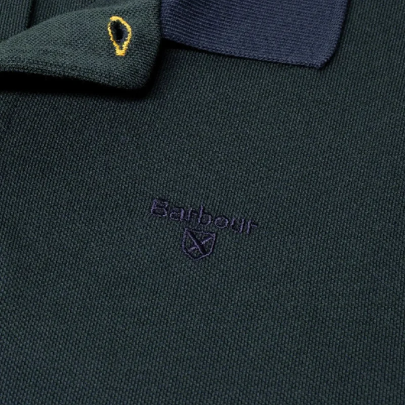 Barbour Sports Polo Mix Dark Seaweed