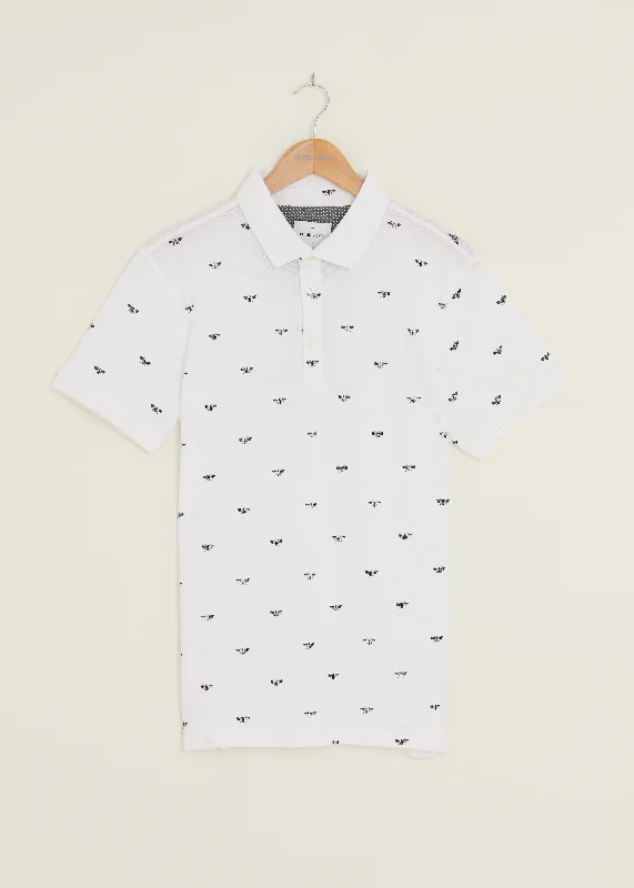 Beehive Polo Shirt - White