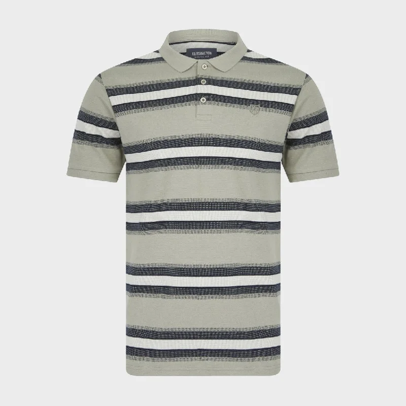 Grey Striped Polo