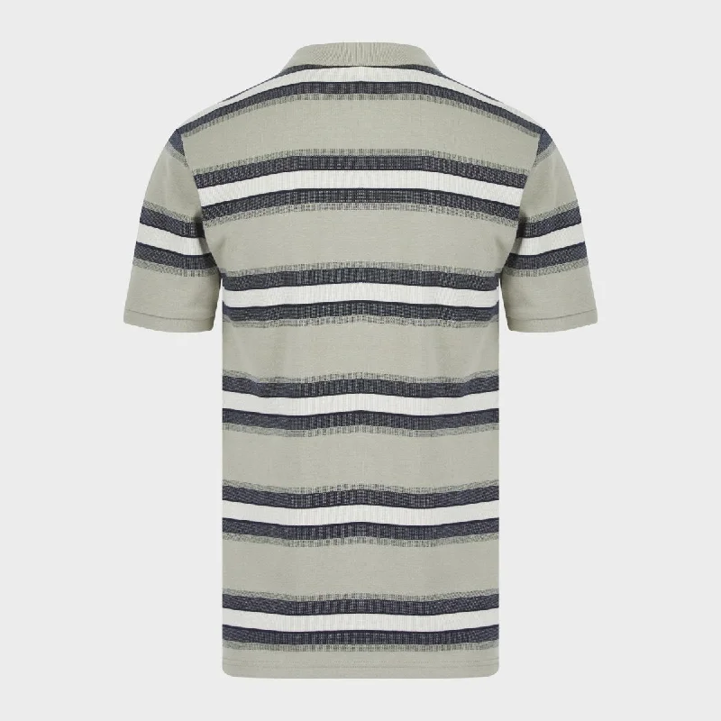 Grey Striped Polo