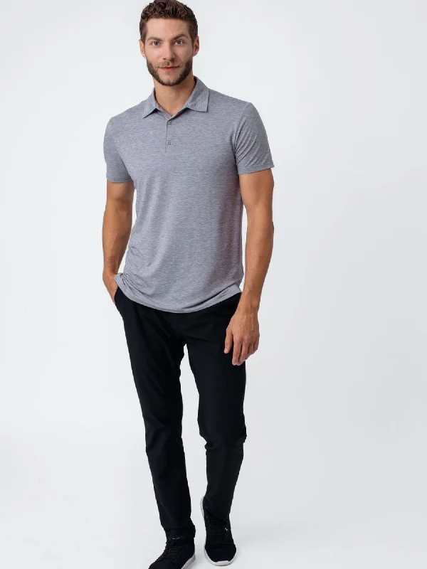 Heather Grey Performance Polo