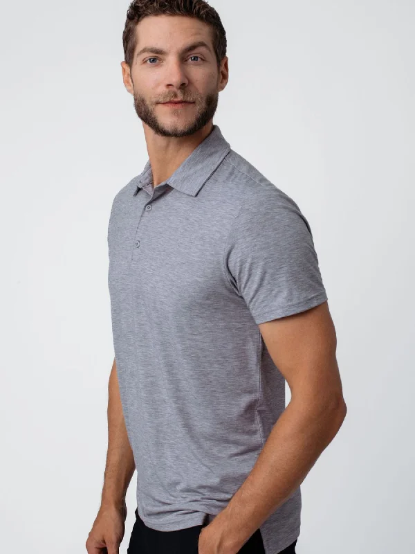 Heather Grey Performance Polo