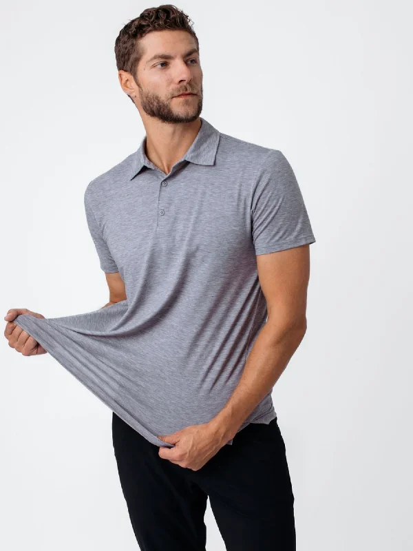 Heather Grey Performance Polo