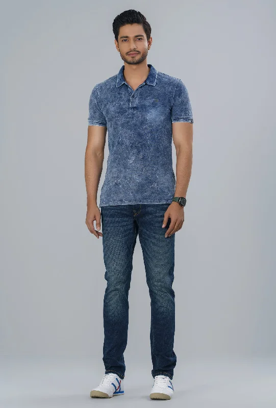 Fade Out Indigo Polo Shirt