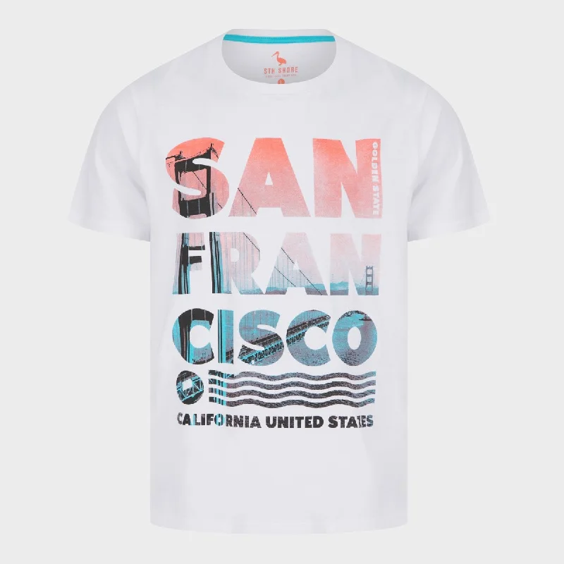 Men`s White San Fran T-Shirt