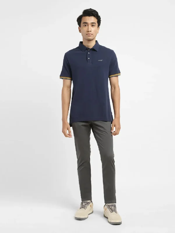 Men's Solid Slim Fit Polo T-shirt