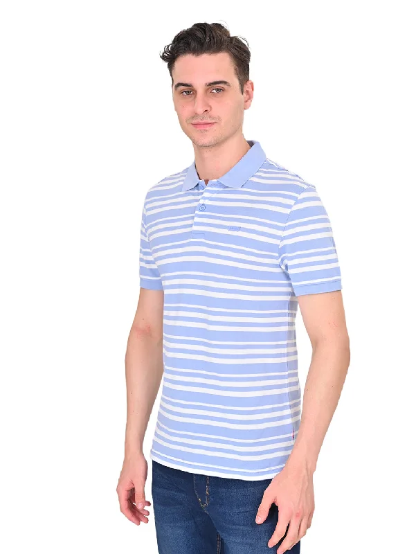 Men's Striped Slim Fit Polo T-shirt