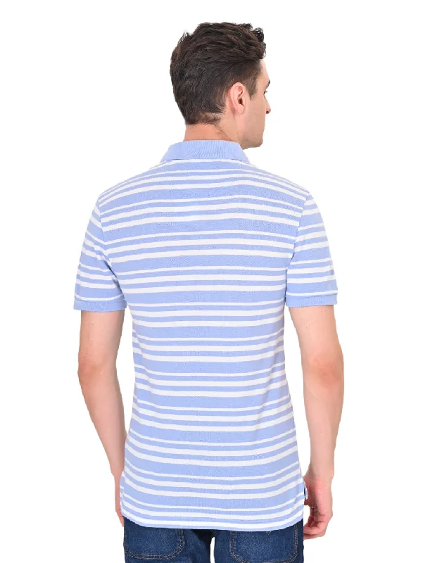 Men's Striped Slim Fit Polo T-shirt