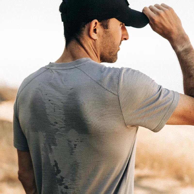 The Merino Base Layer Tee in Sharkskin