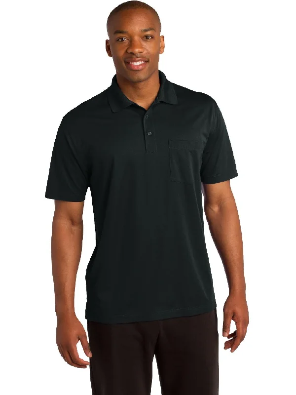 Sport-Tek Micropique Sport-Wick Pocket Polo