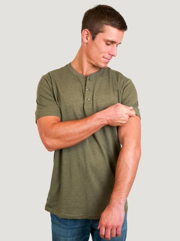 Military Short Sleeve Henley