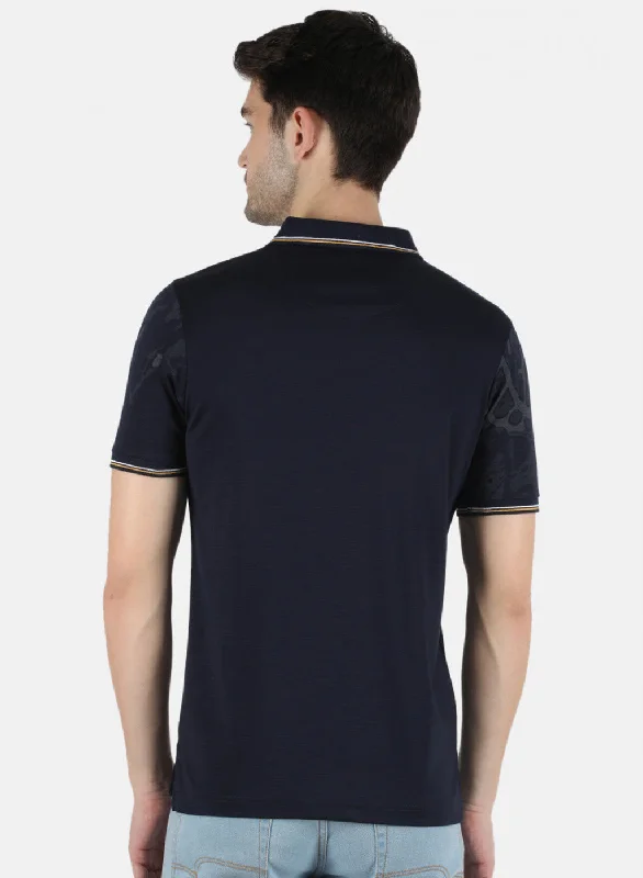 Men Blue Printed T-Shirt