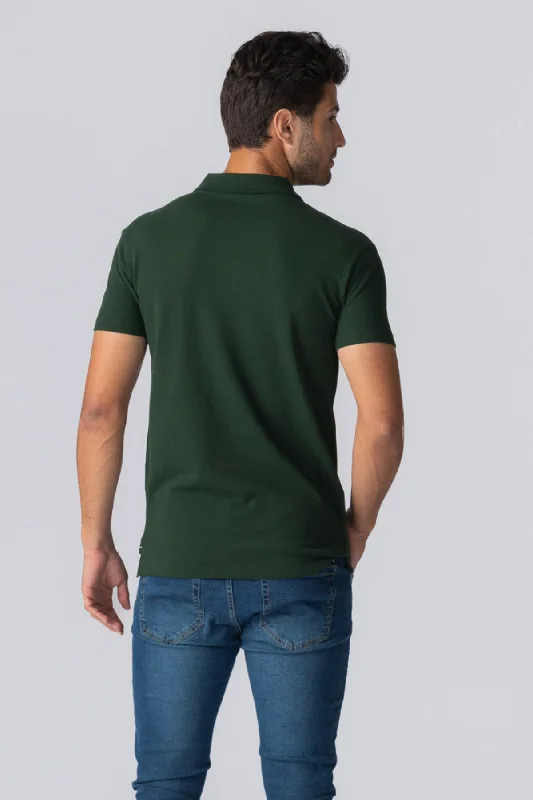 Muscle Polo Shirt - Mørkegrøn