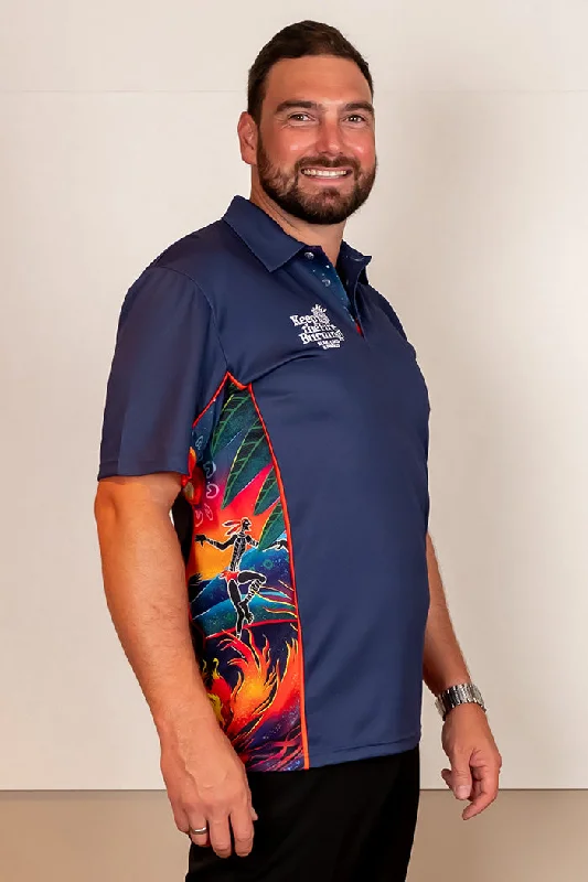 Fire Spirit People NAIDOC 2024 Navy Bamboo (Simpson) Unisex Polo Shirt