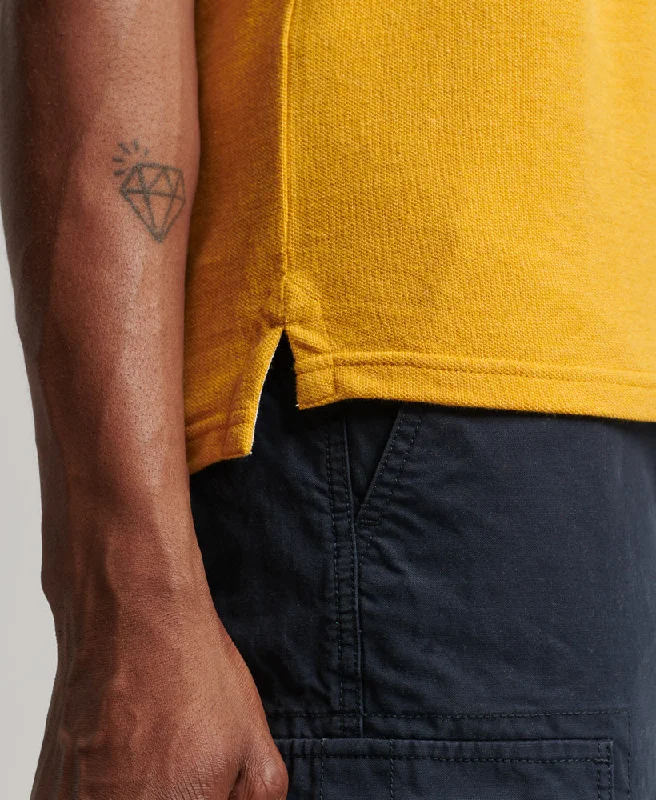 Organic Cotton Classic Pique Polo Shirt | Turmeric Marle