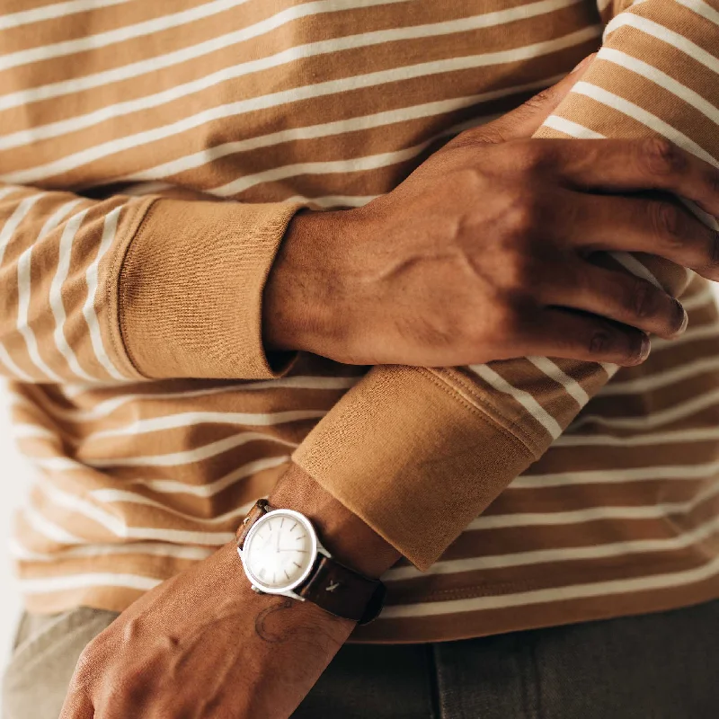 The Organic Cotton Long Sleeve Tee in Churro Stripe