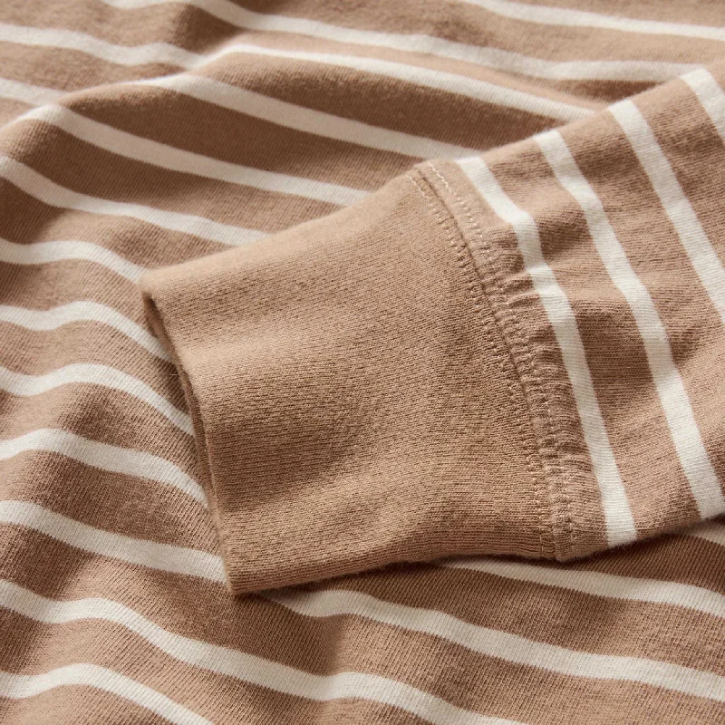 The Organic Cotton Long Sleeve Tee in Churro Stripe