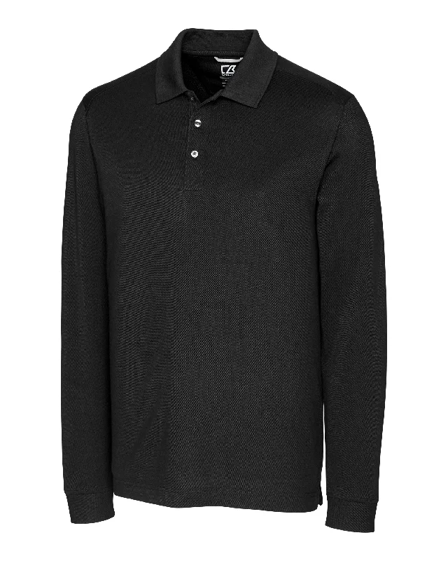 OUTLET-Cutter & Buck Advantage Tri-Blend Pique Long Sleeve Polo