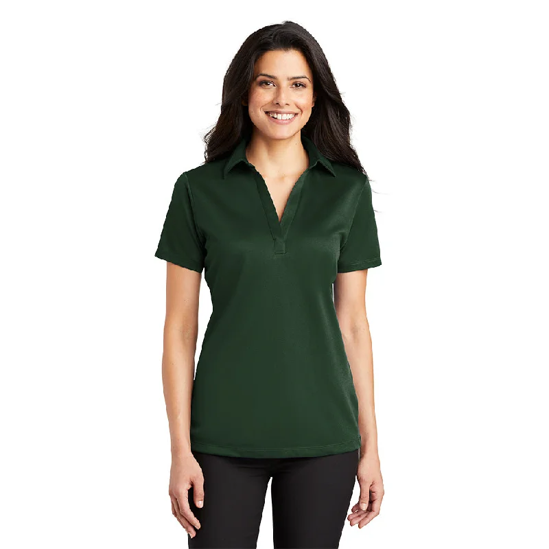 Port Authority L540 Ladies Silk Touch Performance Polo - Dark Green