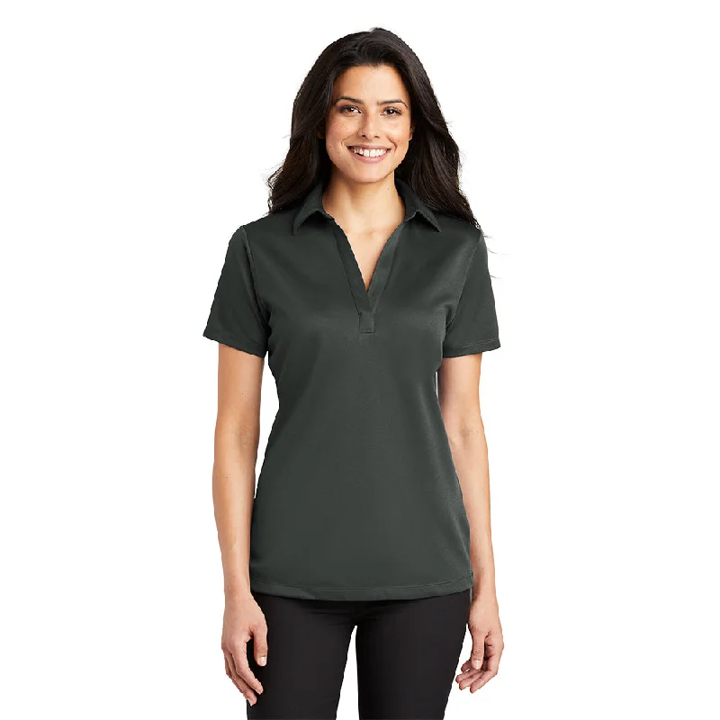 Port Authority L540 Ladies Silk Touch Performance Polo - Steel Grey