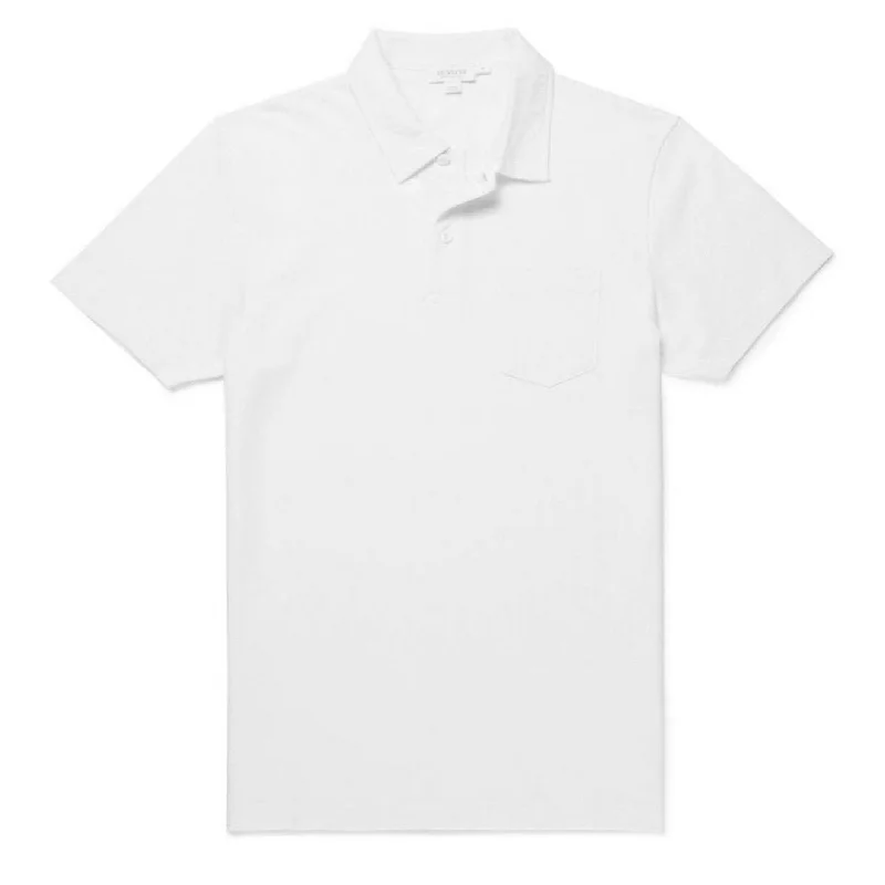 Sunspel Riviera S/S Polo Shirt White