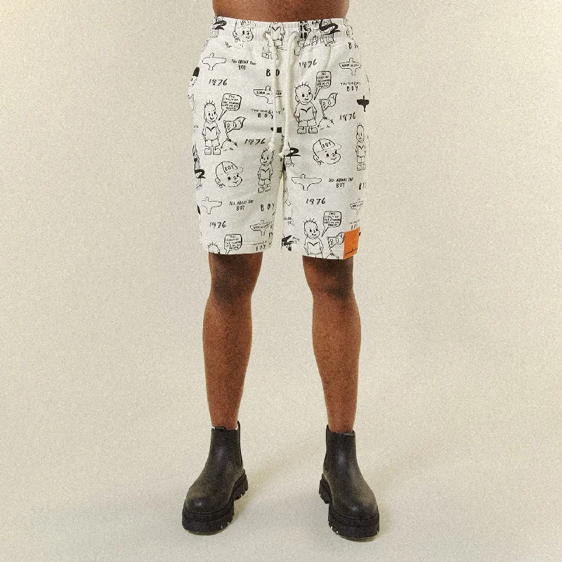 THE BOY REPEATING SHORTS - OFF WHITE