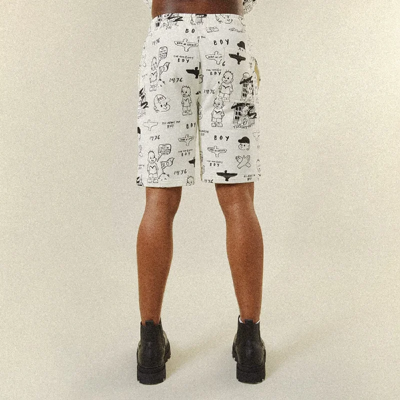 THE BOY REPEATING SHORTS - OFF WHITE