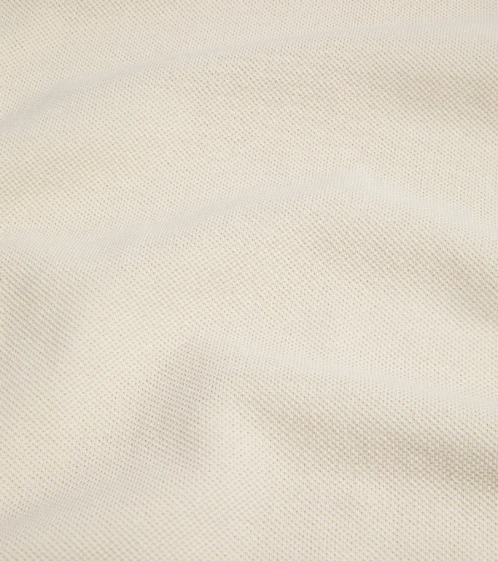 Trunk Moxon Long Sleeve Polo Shirt: Cream