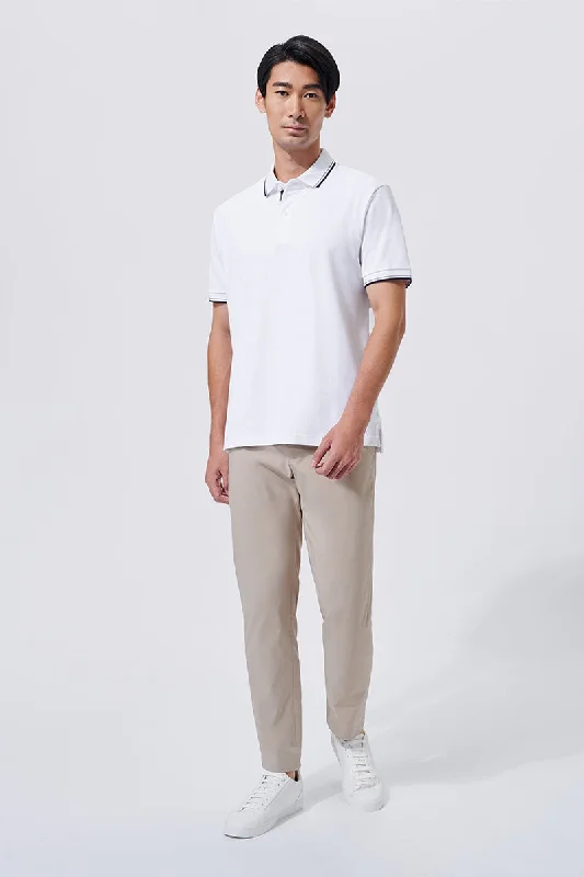 VISDRY™ Pique Tipped Polo | White WH001Z