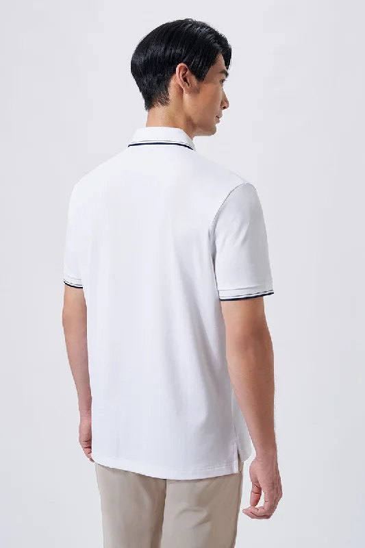 VISDRY™ Pique Tipped Polo | White WH001Z