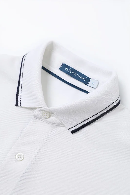 VISDRY™ Pique Tipped Polo | White WH001Z