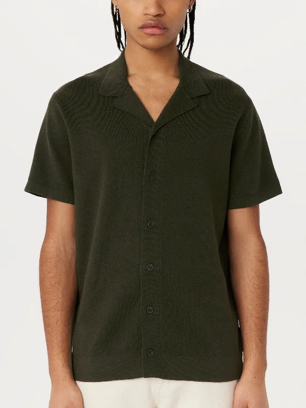 The Short Sleeve Sweater Shirt in Rosin