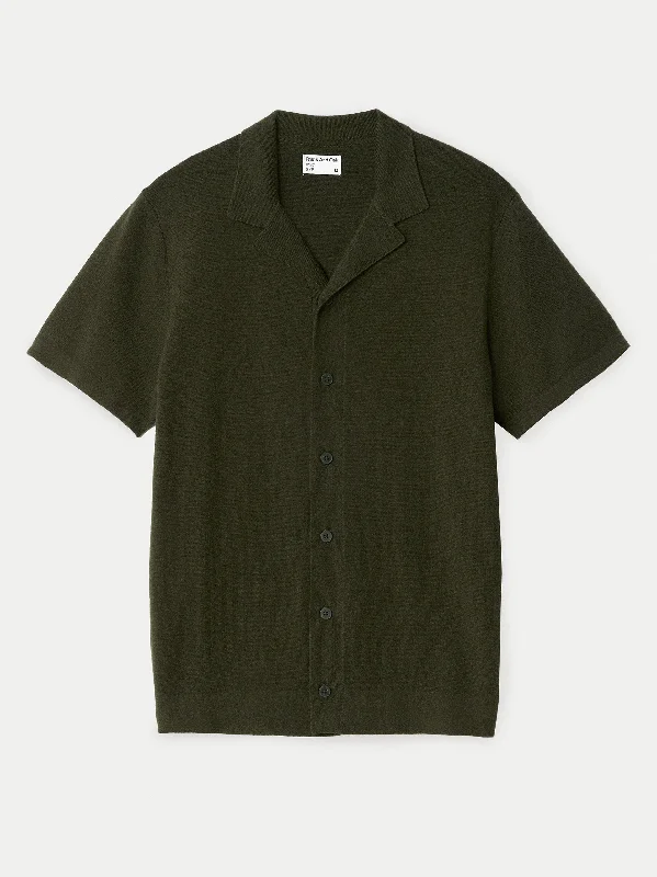 The Short Sleeve Sweater Shirt in Rosin