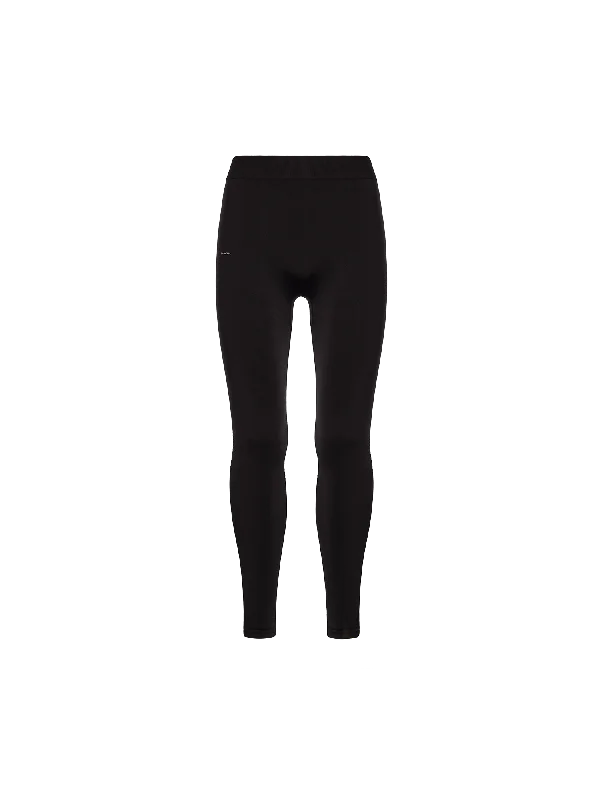 Men's Plant-Stretch Compressive Leggings—black