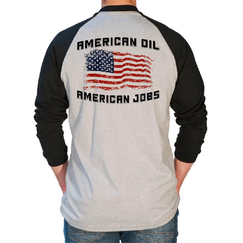 American Oil Graphic Flame Resistant Baseball T-Shirt