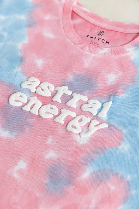 Astral Energy Pink Oversized T-Shirt