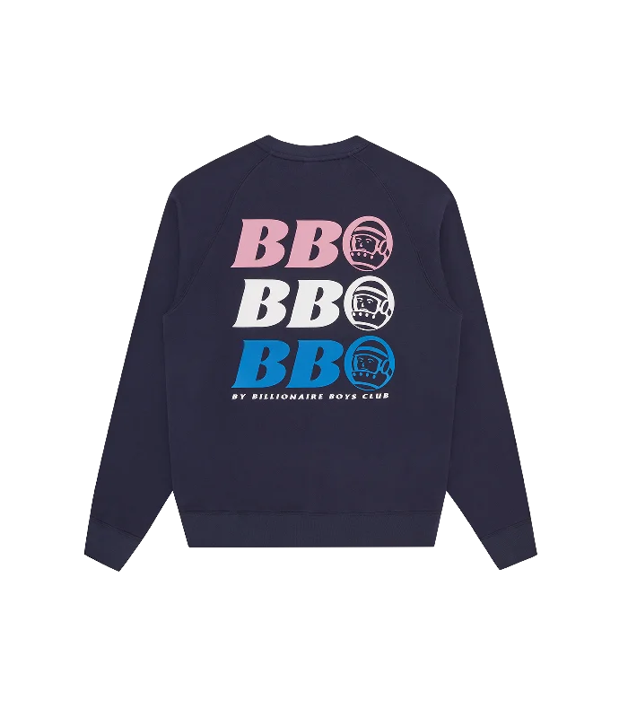 BB ASTRO REPEAT LOGO CREWNECK - NAVY