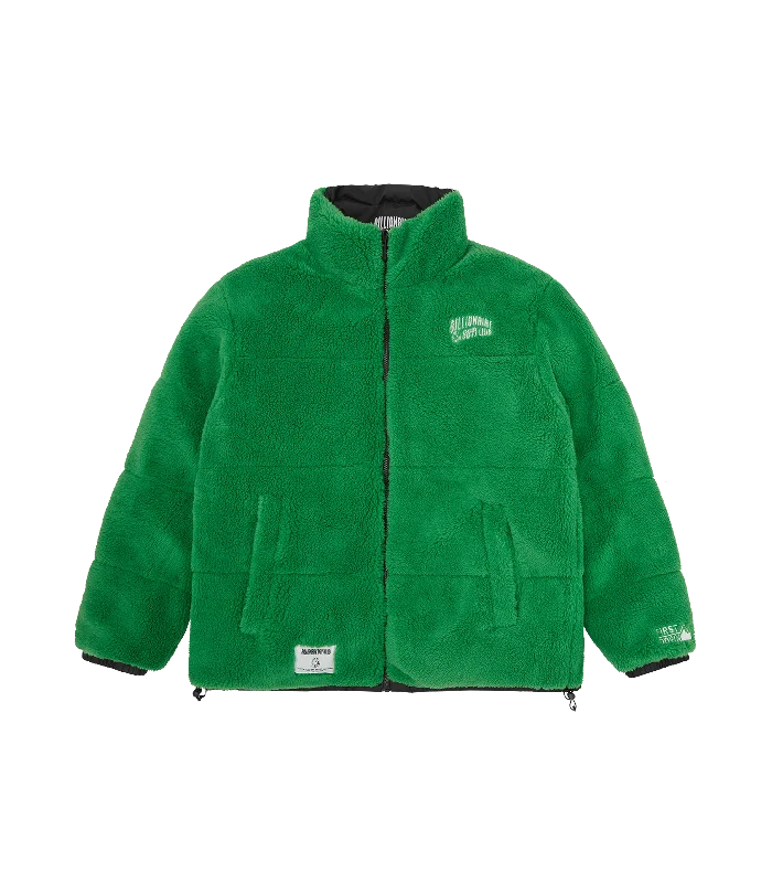 FIRST DOWN REVERSIBLE BUBBLE DOWN JACKET - GREEN/BLACK