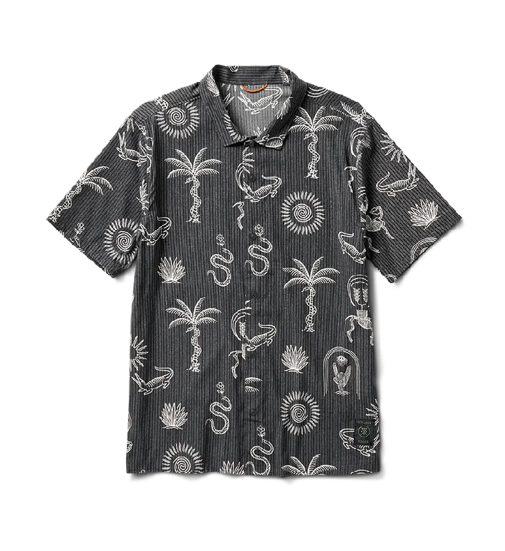 Bless Up Trail Button Up Shirt - Black/white