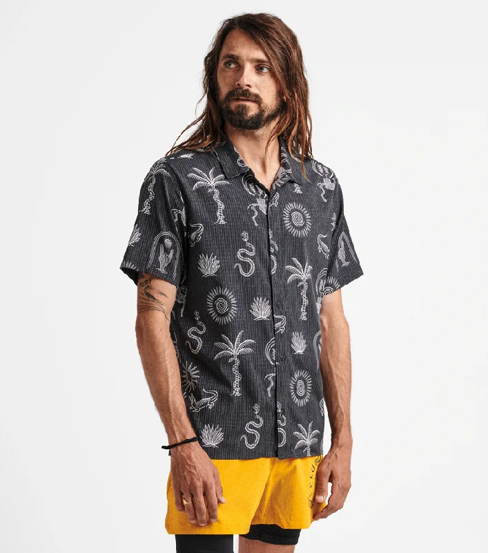 Bless Up Trail Button Up Shirt - Black/white