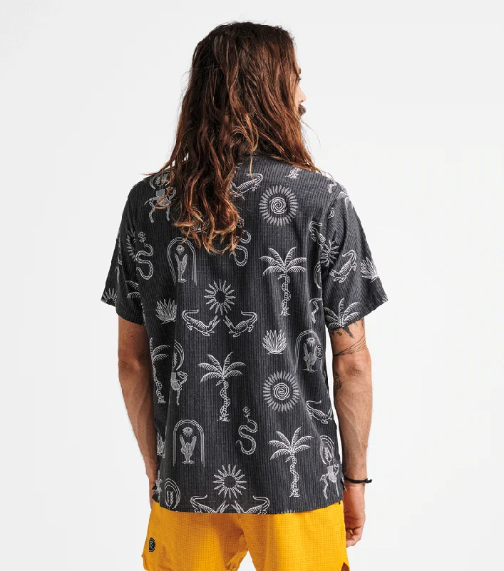 Bless Up Trail Button Up Shirt - Black/white