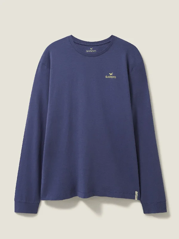 Blue Men's Ombre LS Tee