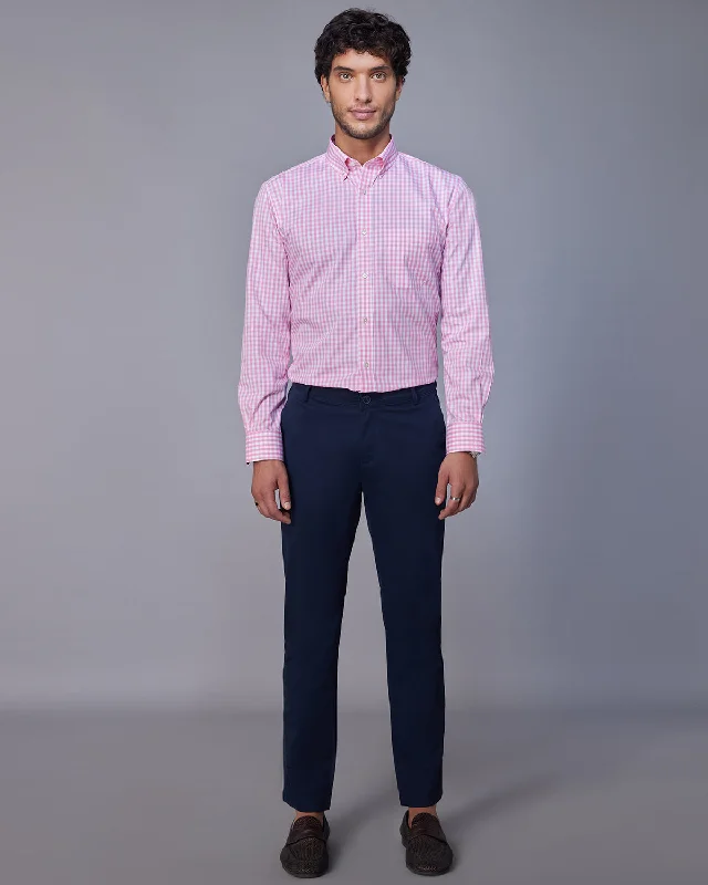 Pink Gingham Checked Shirt