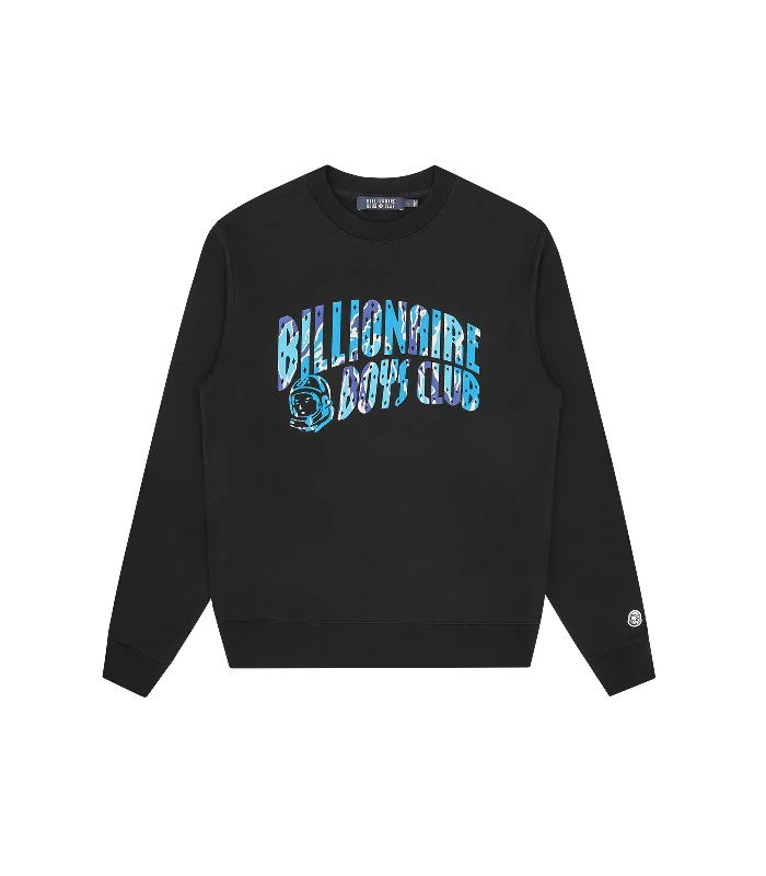 CAMO ARCH LOGO CREWNECK - BLACK