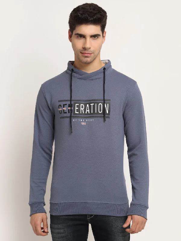 Cantabil Men Round Neck Full Sleeves Grey Sweatshirt