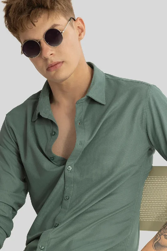 Carmine Green Knitted Shirt