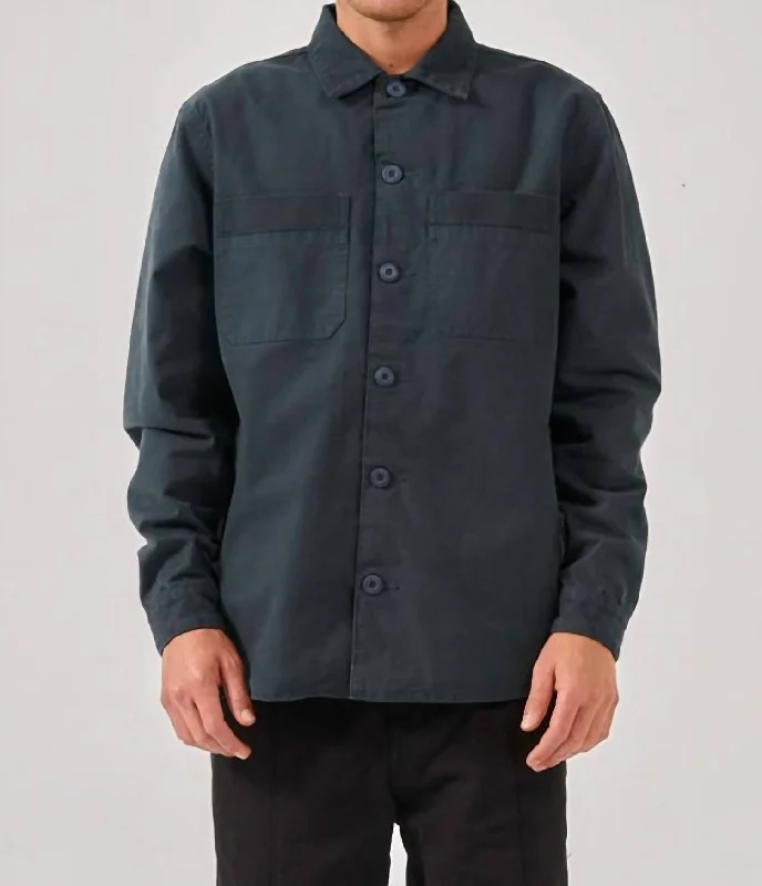 Century Overshirt In Jasper Green