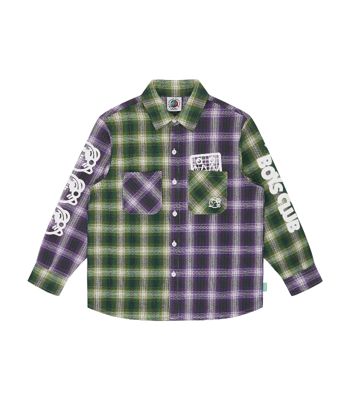 KIDS CHECK SHIRT - PURPLE