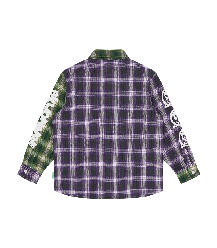 KIDS CHECK SHIRT - PURPLE