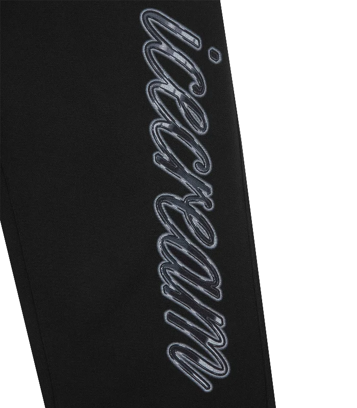 CHROME SCRIPT SWEATPANTS - BLACK